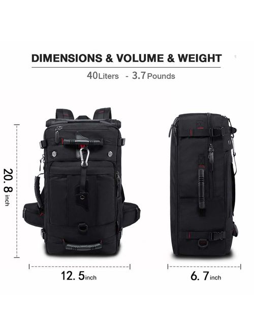 KAKA 35l Travel Backpack, Carry On Bag Durable Backpack Duffle Bag Fit for 15.6 Inch Laptop for Men and Women