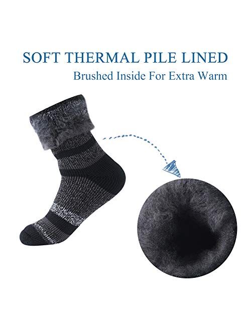 Hissox Winter Thermal Socks, Hissox Unisex 2.44 Tog Ultra Thick Warm Insulated Heated Crew Socks for Cold Weather