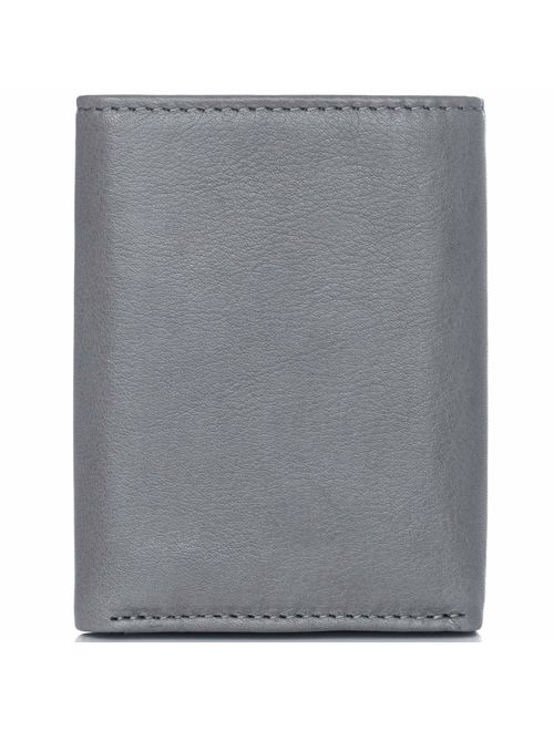 Alpine Swiss RFID Mens Theo OVERSIZED Trifold Wallet Deluxe Capacity With Divided Bill Section Camden Collection Comes in a Gift Box