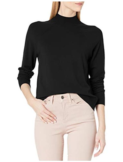 Amazon Brand - Daily Ritual Women's Fine Gauge Stretch Mockneck Pullover Sweater