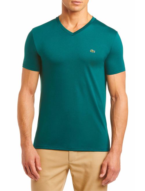 Lacoste Men's Short Sleeve Jersey Pima V Neck T-Shirt