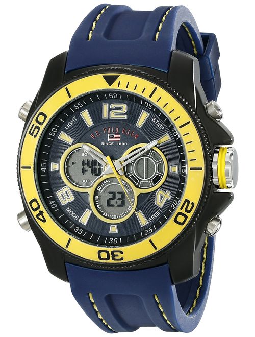 U.S. Polo Assn. Sport Men's US9322 Sport Watch with Navy Silicone Band
