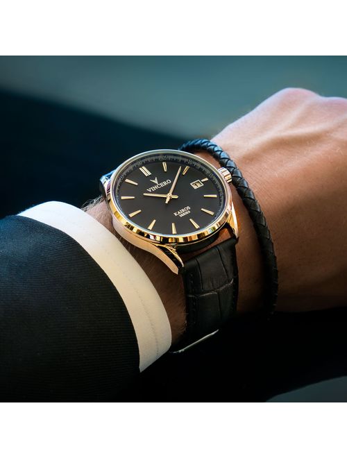 Vincero Luxury Men's Kairos Wrist Watch - 42mm Analog Watch - Japanese Quartz Movement...