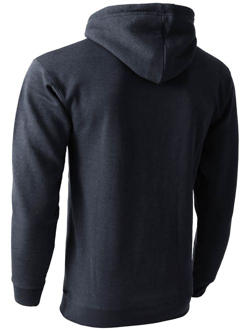 Hat and Beyond Mens Fleece Pullover Hoodie Heavyweight Sweatshirts 1HCA0009 (1maB019_heanavy, Small)