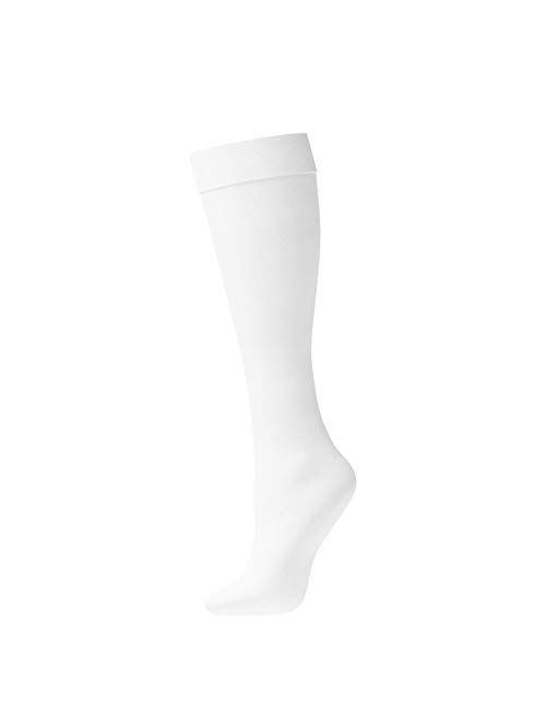Women's Trouser Socks, Opaque Stretchy Nylon Knee High, Many Colors, 6 or 12 Pairs