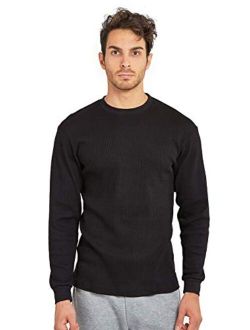 Men's Cotton Solid Classic Waffle-Knit Heavy Thermal Top
