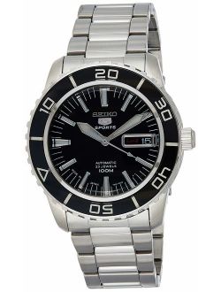 5 SNZH55 Automatic Black Dial Stainless Steel Mens Watch