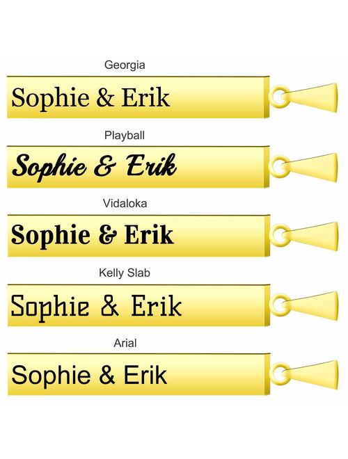 Amlion Personalized 4 Sided Vertical Engraved 3D Bar Necklace,Custom Pendant Necklaces