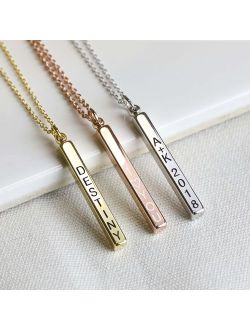 4 Necklace Custom Name Necklace Personalized Necklace 4 Sided Necklace Gift for Mom Gift for Stepmom Mothers Day Gifts from Daughter - R4BN