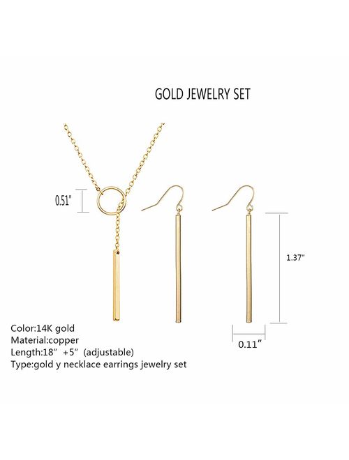 Dcfywl731 Punk Simple Style Gold/Silver Plated Lightning Long Exaggerated Square Geometric Stick Drop Dangle Earring for Women