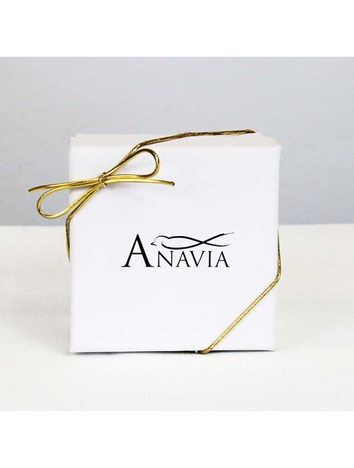 Anavia Personalized Bar Necklace 4 Sided Vertical 3D Bar Jewelry Custom Name Stainless Steel Pendant Necklace for Men Women Couples Boyfriends, Free Engraving