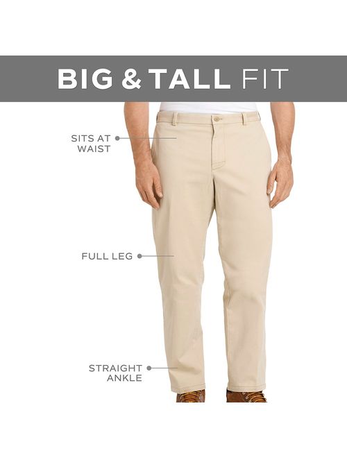 IZOD Men's Big and Tall American Chino Double Pleated Pant