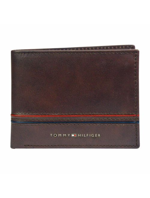 Tommy Hilfiger Men's Leather Wallet-Bifold with RFID Blocking Protection