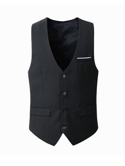 Beninos Men's Slim Fit Suit Blazer Jacket Tux Vest Pants 3 Pieces Suit Set