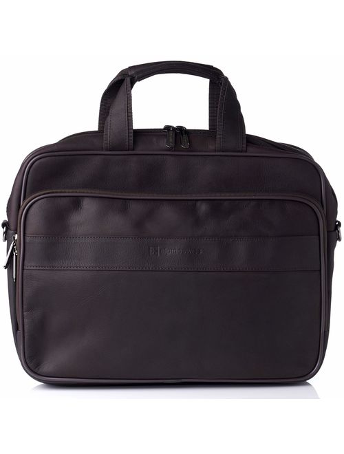 Alpine Swiss Messenger Bag Colombian Leather 15.6" Laptop Briefcase Portfolio