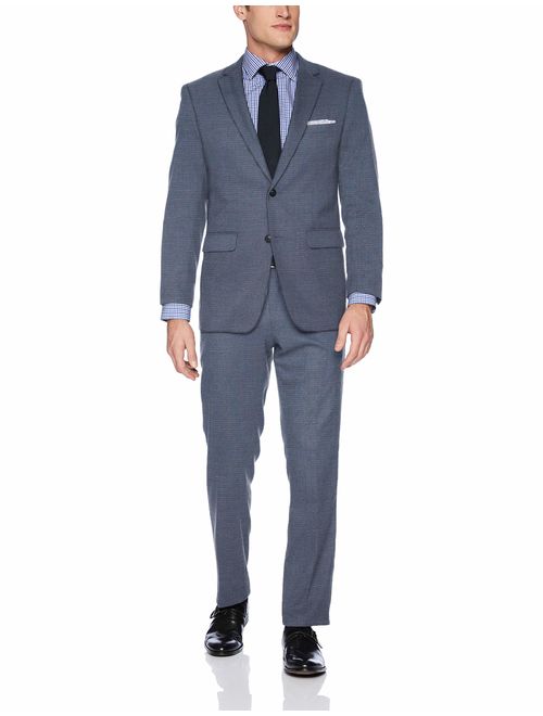 Perry Ellis Mens Two Piece Finished Bottom Slim Fit Suit