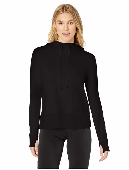 Amazon Essentials Women's Studio Terry Long-Sleeve Convertible Hood Shirt