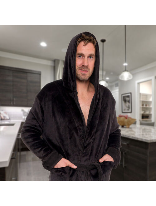 Ross Michaels Mens Hooded Full Length Big and Tall Long Bath Robe