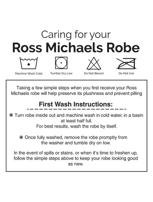 Ross Michaels Men's Lightweight Cotton Terry Robe - Luxury Bathrobe w/Contrast Piping