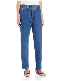 Women's Relaxed-Fit Side Elastic Tapered-Leg Jean
