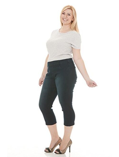 Suko Jeans Women's Denim Capris - Pull On - Stretch