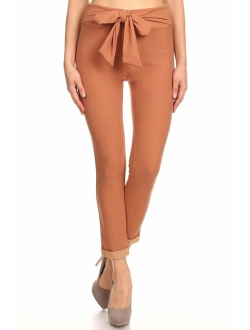 ShoSho Womens Skinny Pants Slim Fit Trousers with Pockets and Zippers Treggings Dressy Bottoms