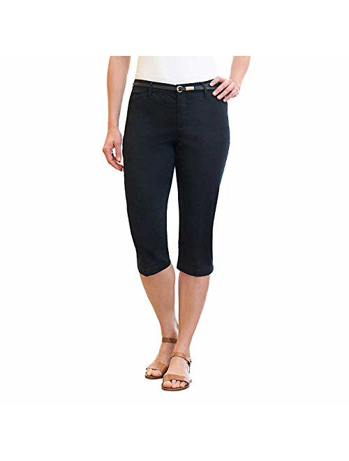 Gloria Vanderbilt Ladies' Anita Belted Capri Casual Summer Pants