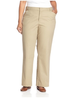 Women's Plus-Size Relaxed Straight Stretch Twill Pant