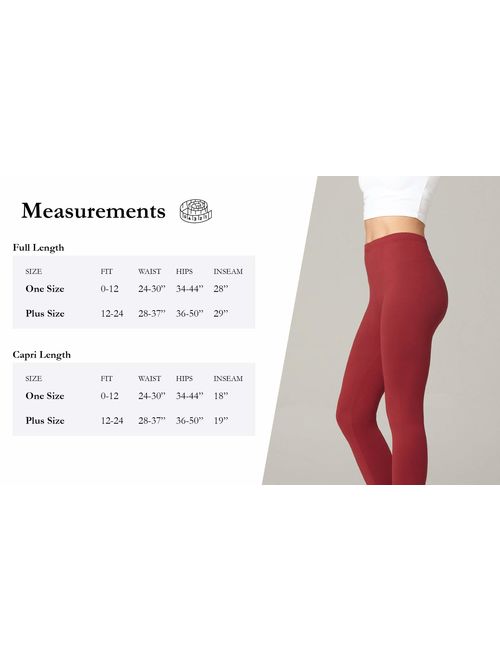 Conceited Premium Ultra Soft High Waisted Capri Leggings for Women - Regular and Plus Size - Many Colors