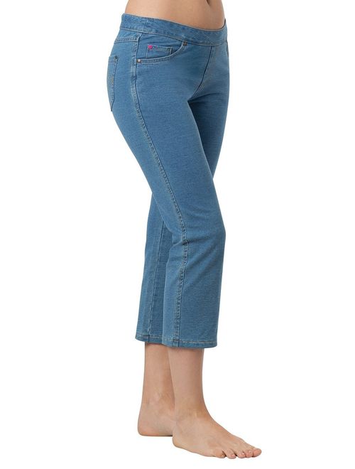 PajamaJeans Capri Pants for Women - Stretch Denim Capris for Women