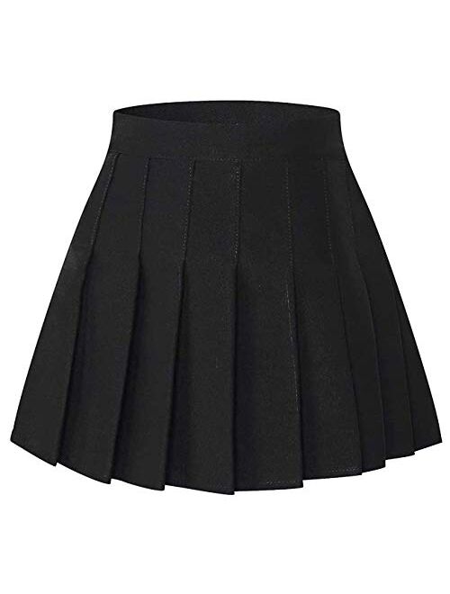 SANGTREE Girls & Women's Pleated Skirt with Comfy Stretchy Band, 2 Years - Adult XL