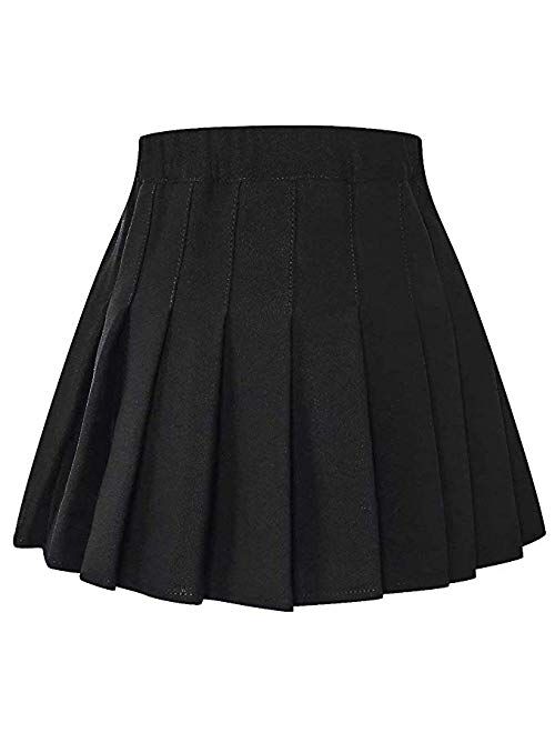 SANGTREE Girls & Women's Pleated Skirt with Comfy Stretchy Band, 2 Years - Adult XL