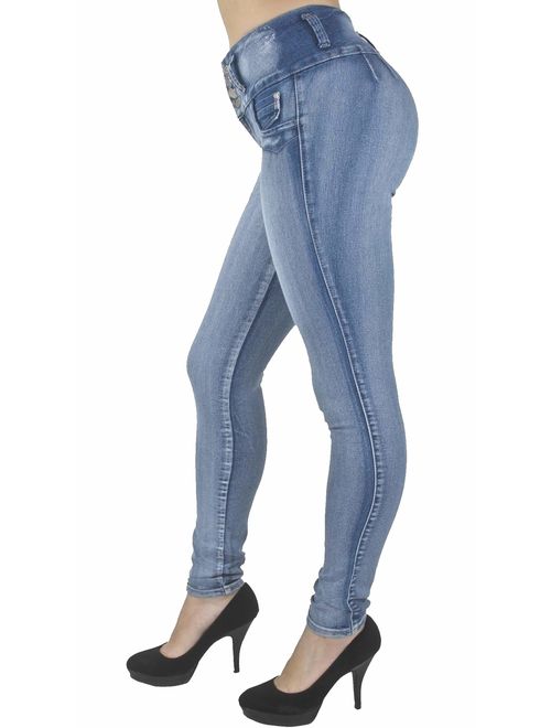 Plus/Junior Size Colombian Design High Waist Butt Lift Levanta Cola Skinny Jeans