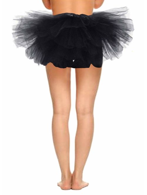 CahcyElilk Women's Mini Puffy 6-Layered Ballet Run Halloween Tutu Costume