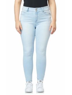 WallFlower Women's Juniors InstaStretch Luscious Curvy Skinny Jeans