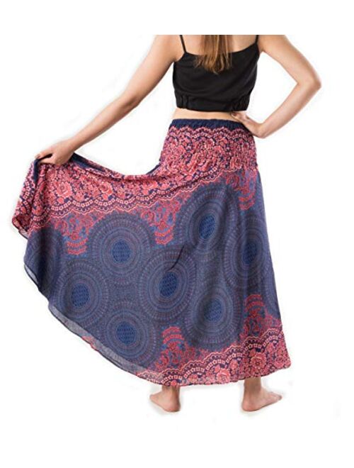 Banjamath Women's Long Bohemian Style Gypsy Boho Hippie Skirt