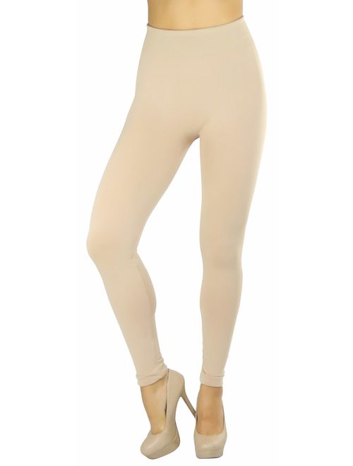 ToBeInStyle Women's Footless Elastic Nylon/Spandex Stretch Leggings