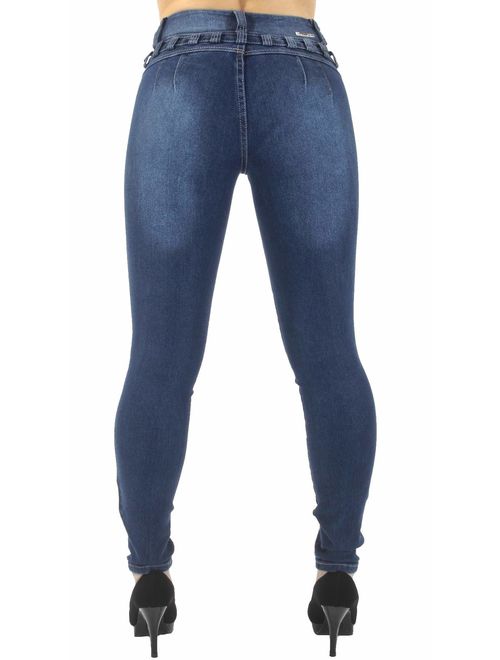 Colombian Design High Waist Butt Lift Levanta Cola Skinny Jeans Plus/Junior Size