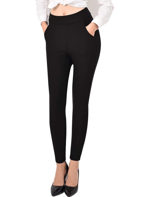 Buy Ginasy Dress Pants for Women Stretch Pull-on Pants Ease into Comfort  Office Ponte Pants online | Topofstyle