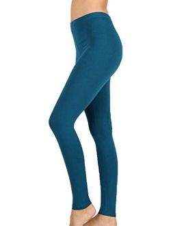 Zenana Outfitters JKC USA Selected Premium Cotton Full Length Solid Color Leggings Various Colors OP-1851