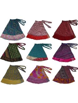 Wevez Women's Plus Size Sari Magic Skirt, One Size, Assorted