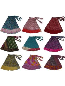 Wevez Women's Plus Size Sari Magic Skirt, One Size, Assorted