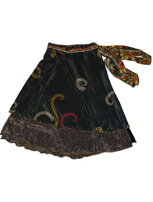 Wevez Women's Plus Size Sari Magic Skirt, One Size, Assorted