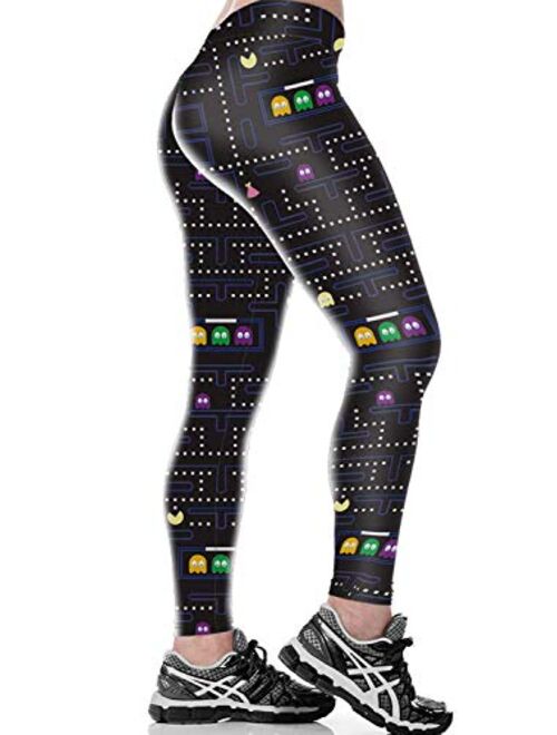 JORYEE Jumppmile Women's 3D Digital Print High Wait Leggings Size S-4XL