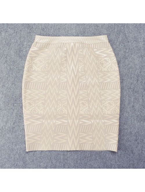 HLBandage Leather Metallic High Waist Bandage Skirt