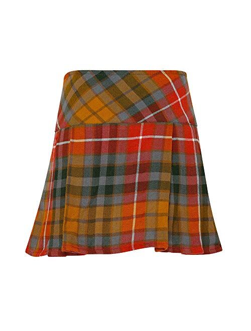 Tartanista Womens 16.5 Inch Scottish Tartan Mini Kilt Skirt