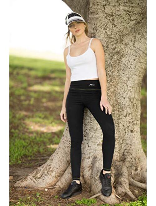 NIRLON Jeggings for Women High Waist Tummy Control Jean Leggings with Pockets Plus Size