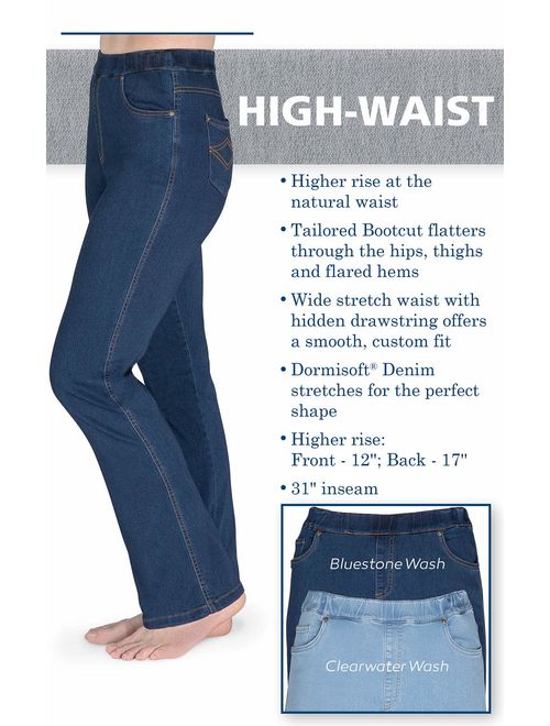 PajamaJeans Womens High Waisted Jeans - Bootcut Jeans for Women, Stretch Denim