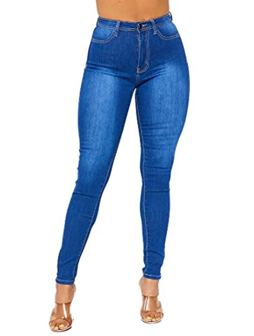 SOHO GLAM Super High Waisted Stretchy Skinny Jeans in 10 Colors (S-XXXL)