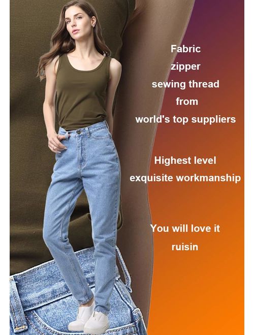 ruisin Classic High Waist Jeans Vintage Sexy Boyfriend Jeans for Women